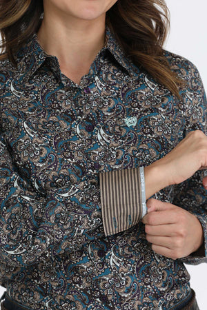 Cinch Women's Paisley Print Button Shirt