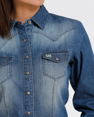 Women's Long Sleeve Denim Shirt