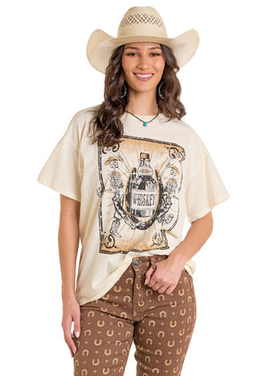 Whiskey Graphic Oversized Tee