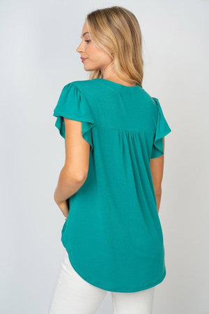 The Short Sleeve Solid Knit Top