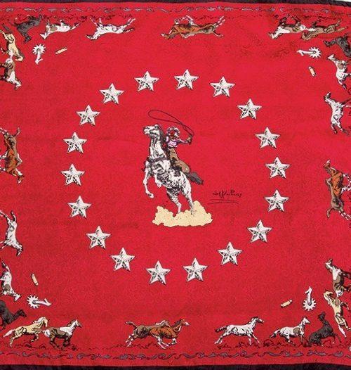 20" Limited Mustang Red Silk Scarf