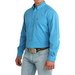 Cinch Men's Solid Blue ArenaFlex Button Down Shirt