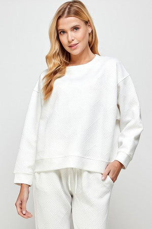 Textured Sweatshirt Top