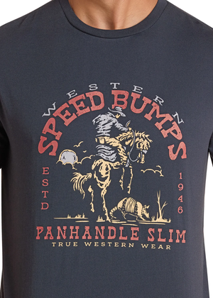 Panhandle Slim Men's Speed Bumps Black Graphic T-Shirt