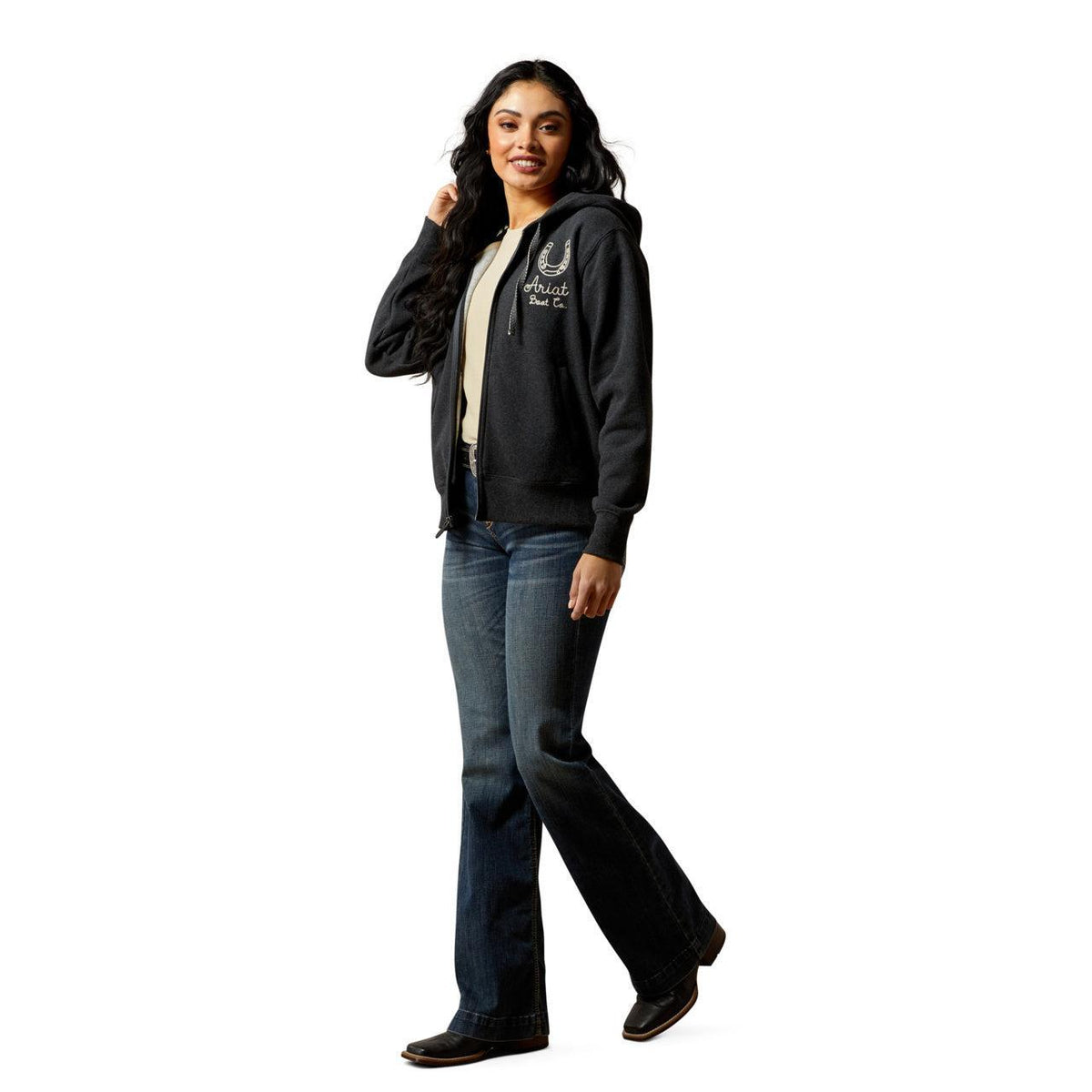 Womens Ariat Stitched Full Zip Hoodie