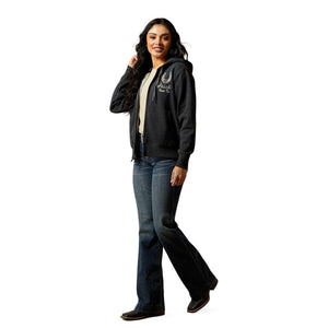 Womens Ariat Stitched Full Zip Hoodie