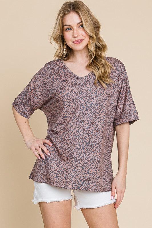 The Animal Print V Neck