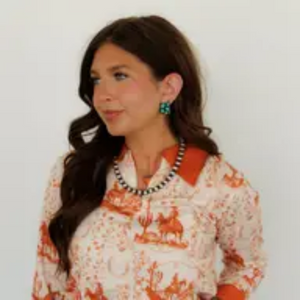 Long Sleeve Vintage Polo With western graphics.