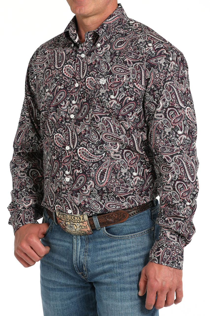 Cinch Mens Long Sleeve Paisley Shirt