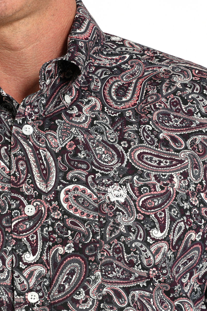 Cinch Mens Long Sleeve Paisley Shirt
