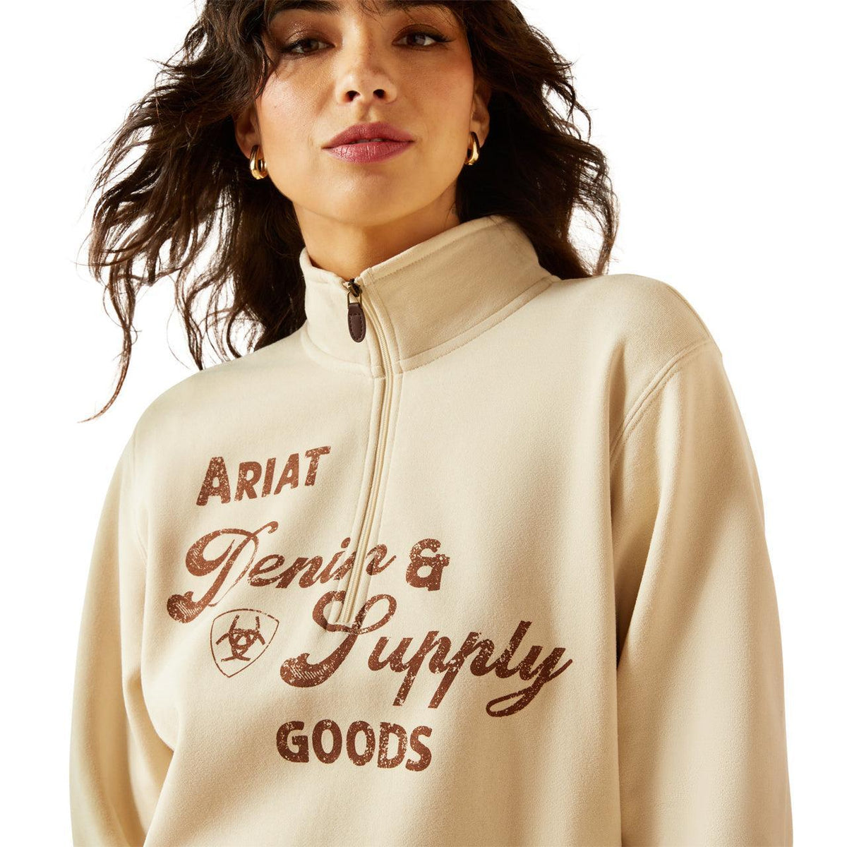 WOMENS Ariat Denim & Supply 1/2 Zip Sweatshirt