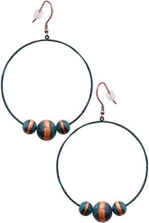 WESTERN NAVAJO PEARL WIRE HOOP EARRING