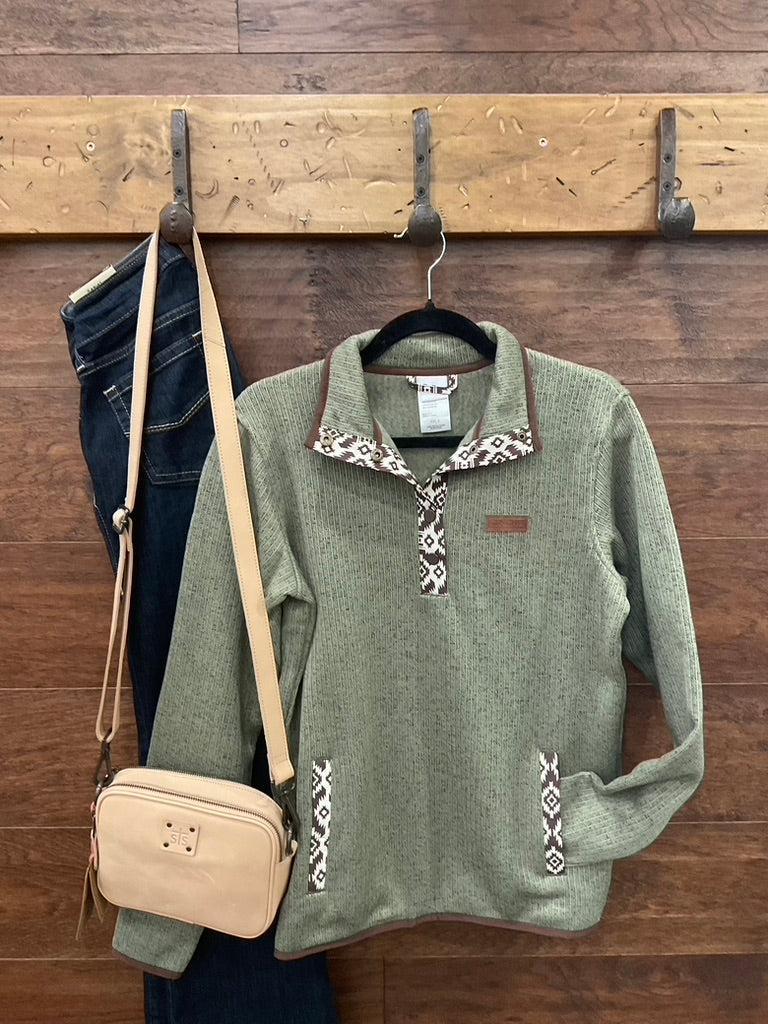 Cinch Women’s Olive Fleece Pullover