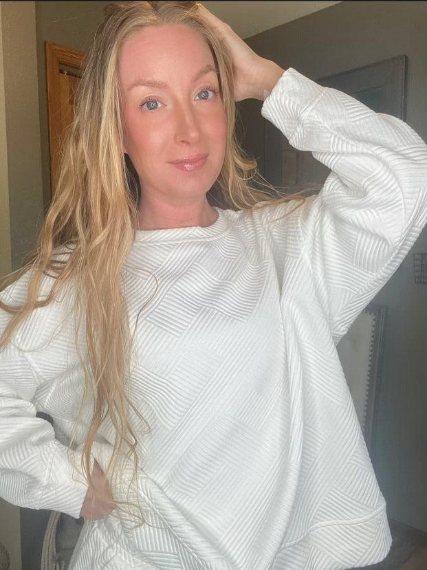 Textured Sweatshirt Top