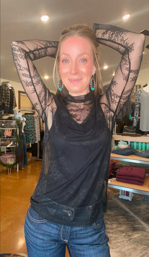 LINCOLN PARK AFTER DARK LACE TOP