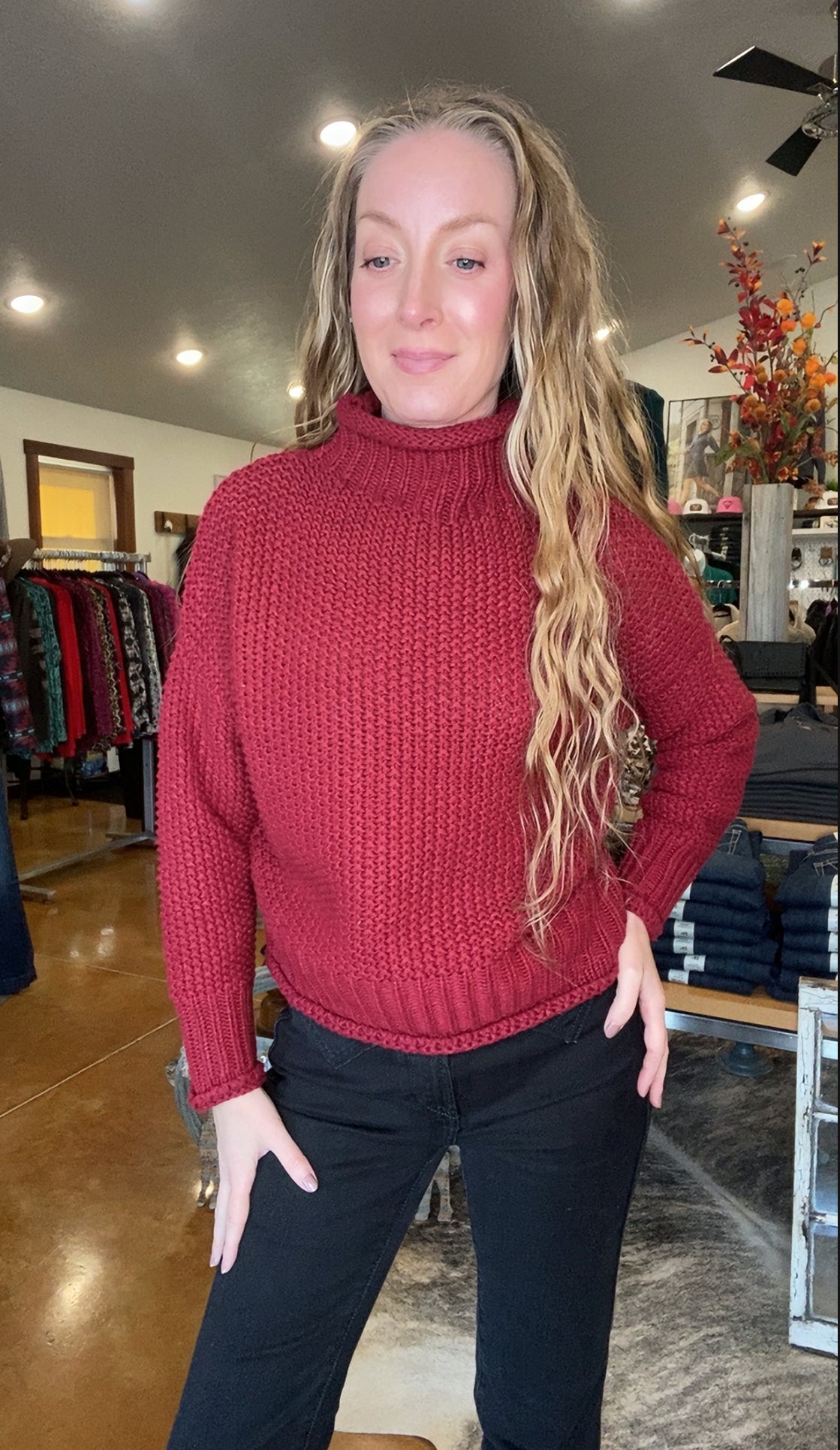 HARPER LONG SLEEVE TURTLENECK SWEATER