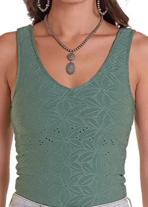 Knit Eyelet Tank Top