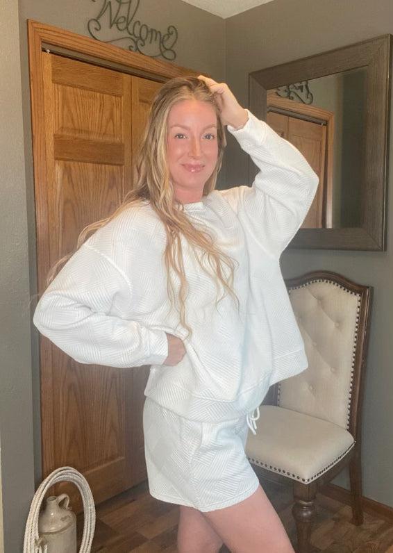 Textured Sweatshirt Top