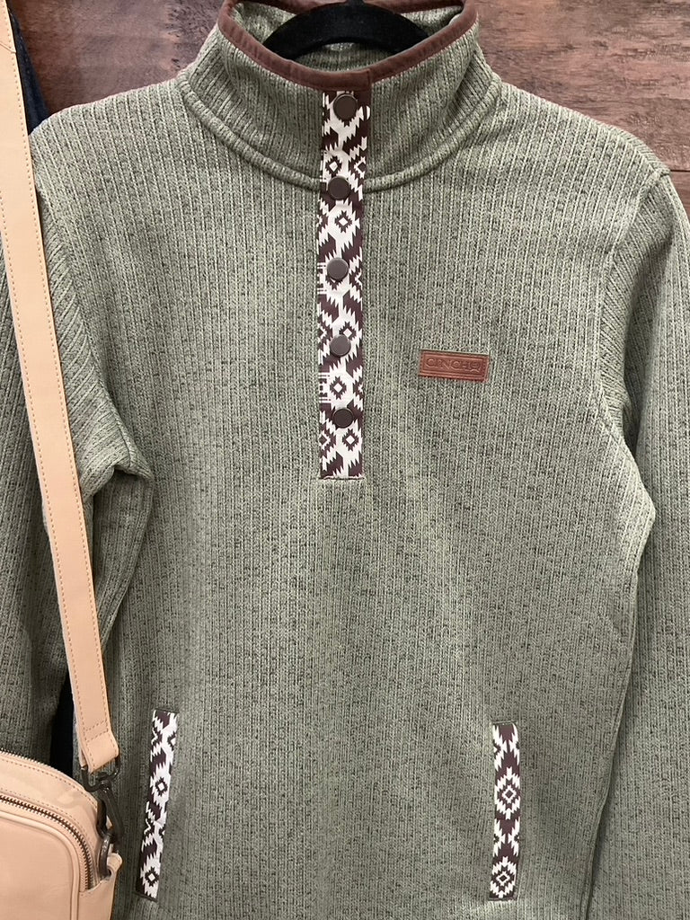 Cinch Women’s Olive Fleece Pullover