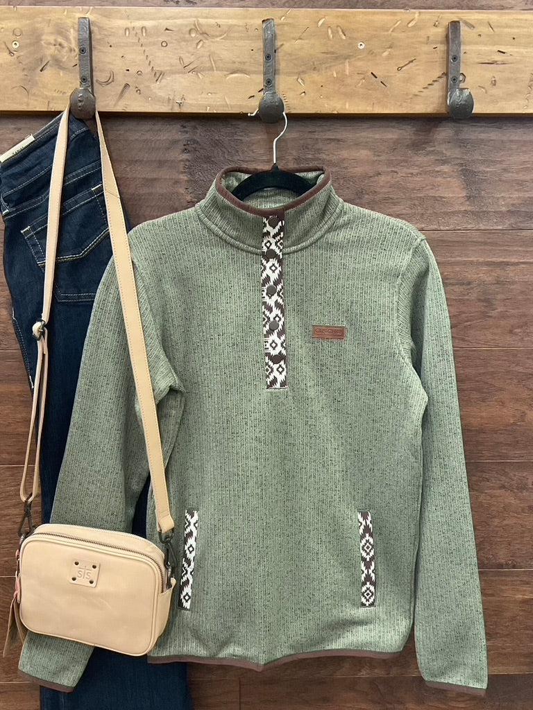 Cinch Women’s Olive Fleece Pullover