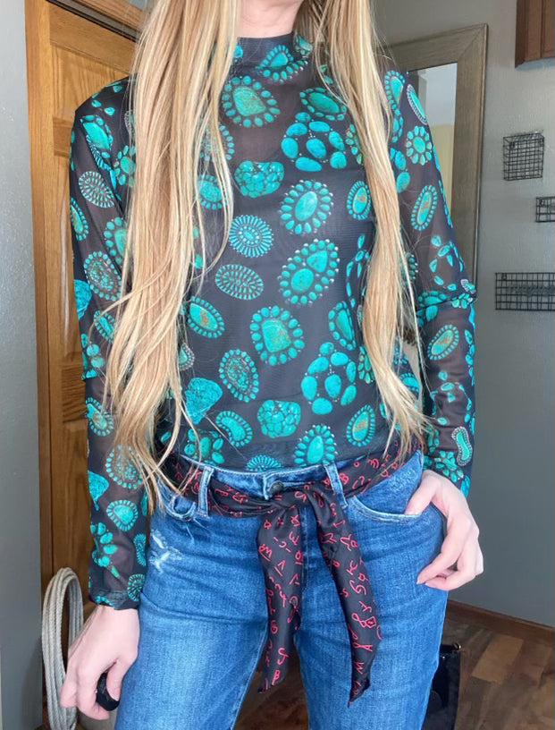 FOREVER IN TURQUOISE TOP