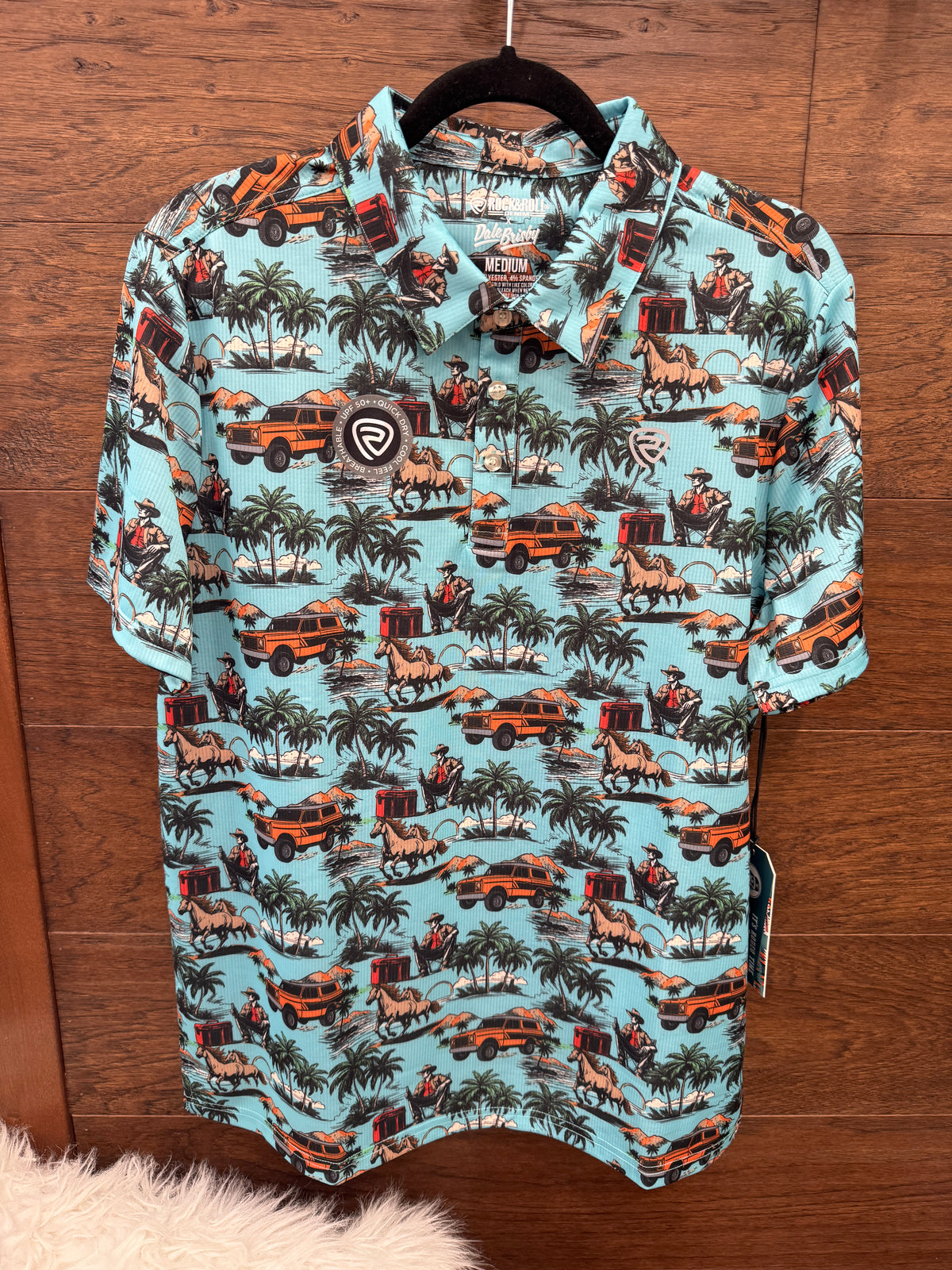 Western Novelty Print Polo