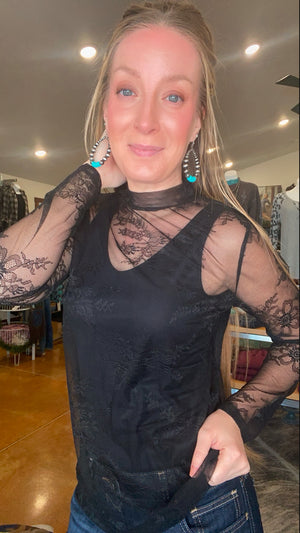 LINCOLN PARK AFTER DARK LACE TOP