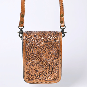 American Darling Leather Tooled Cell Phone Cross Body