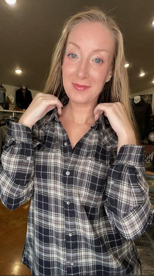 Billie Jean Shirt-Cheyenne Plaid