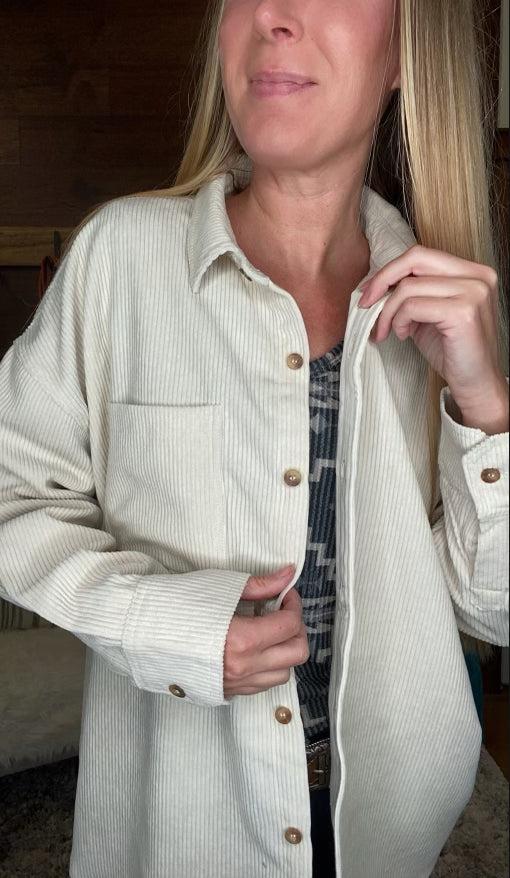 Corduroy button down shirt