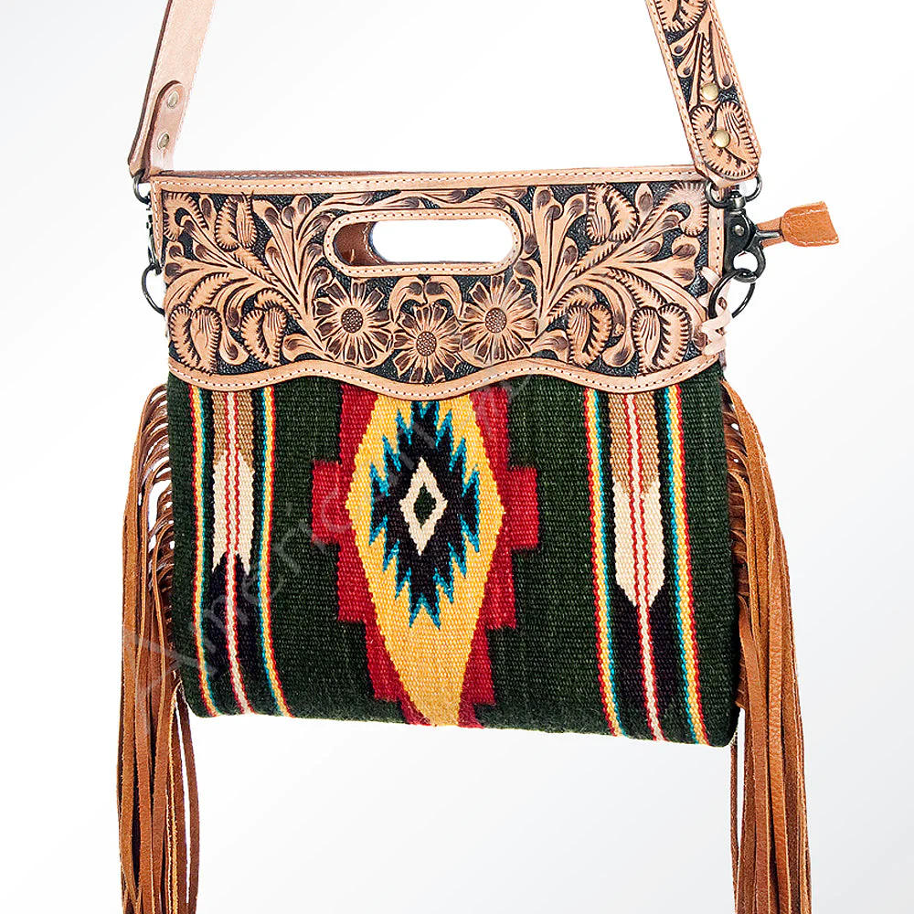 American Darling hand weaved woolen saddle blanket bag