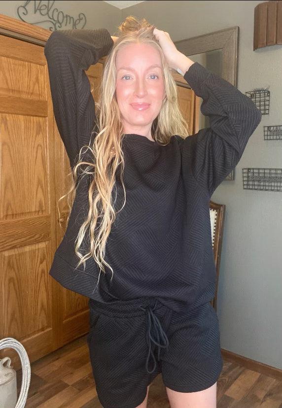 Textured Sweatshirt Top