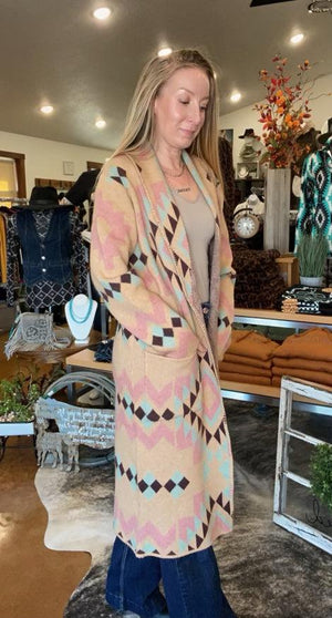 Sunset Chic Blanket Coat