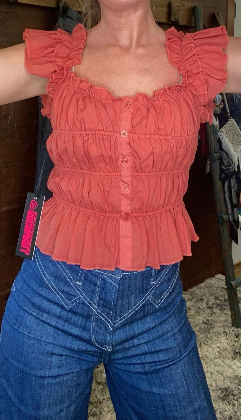 Ruched Peplum Top