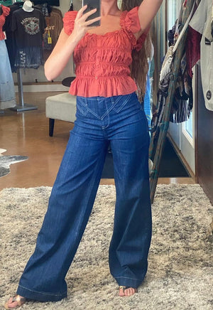 Ruched Peplum Top