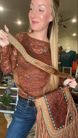 Trinity Ranch Floral Tooled Concealed Carry Crossbody