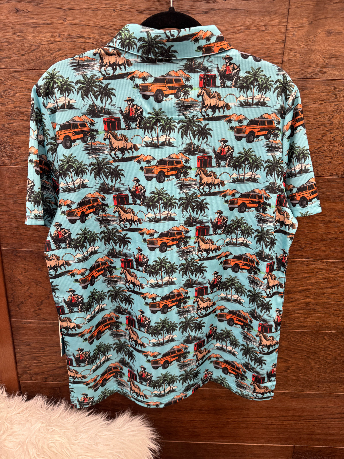 Western Novelty Print Polo