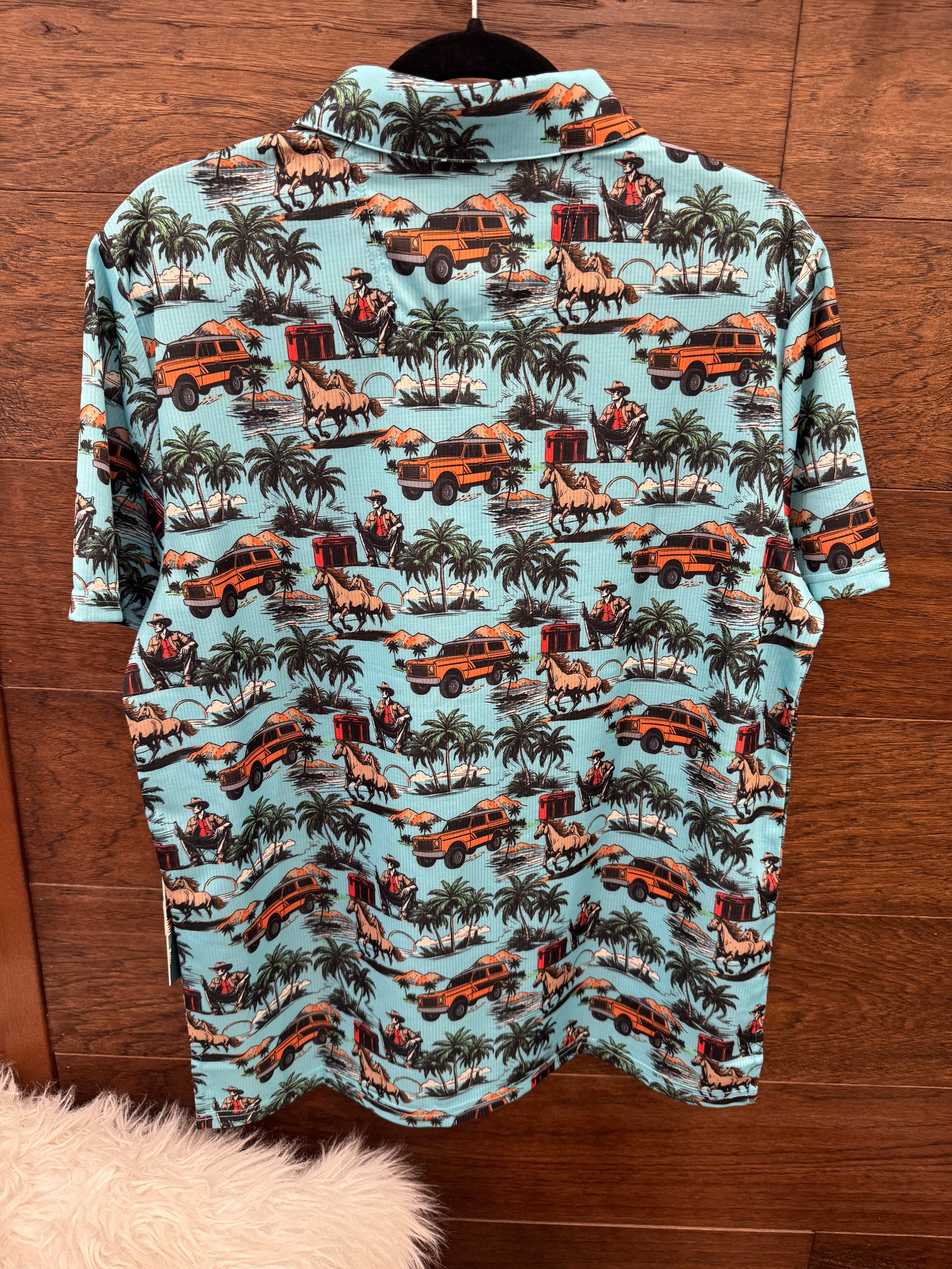 Western Novelty Print Polo