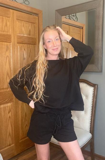 Textured Sweatshirt Top