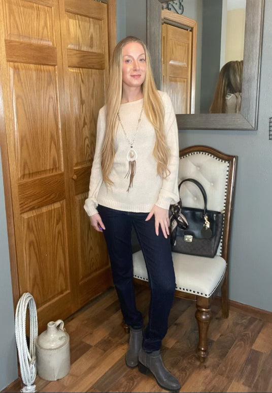 JACEE WAFFLE SWEATER