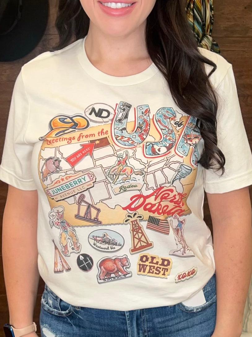 XOXO North Dakota T-shirt