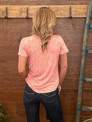  Boot Stitch Print Performance Tee 