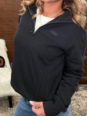 CINCH WOMEN'S BLACK 1/4 ZIP PULLOVER