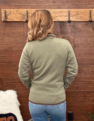 Cinch Women’s Olive Fleece Pullover