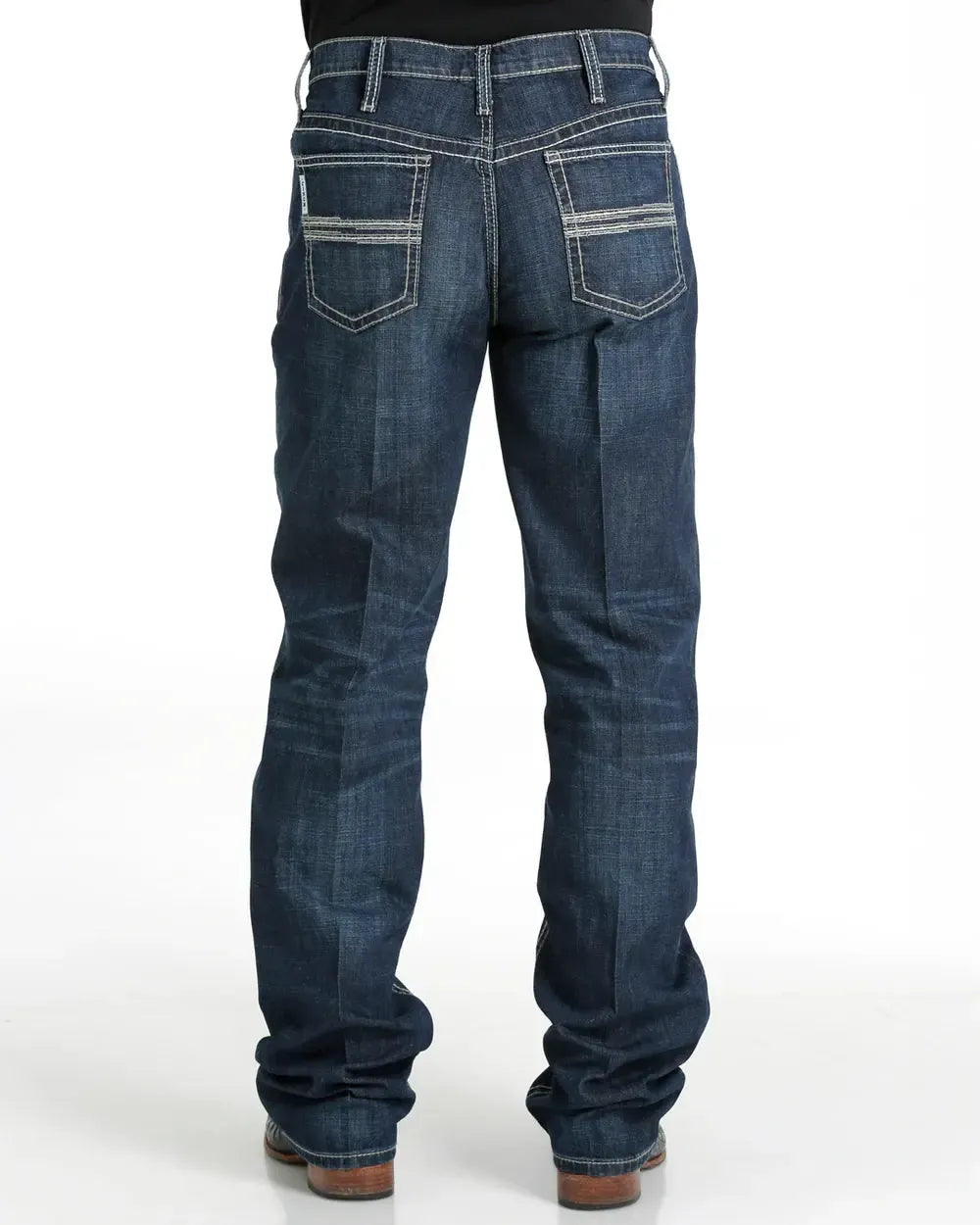 Blue jeans on a white background