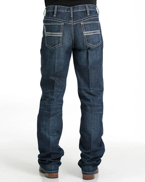 Blue jeans on a white background
