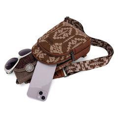 Wrangler Southwestern Print Small Canvas Sling Bag