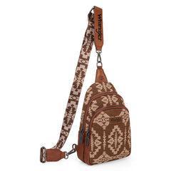 Wrangler Southwestern Print Small Canvas Sling Bag