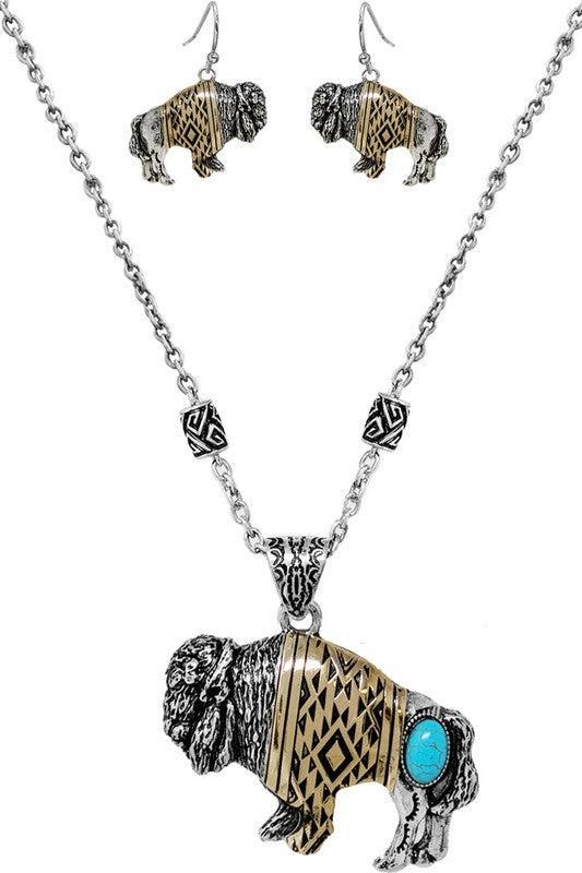 WESTERN AZTEC PENDANT NECKLACE