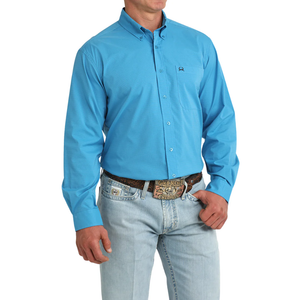 Cinch Men's Solid Blue ArenaFlex Button Down Shirt